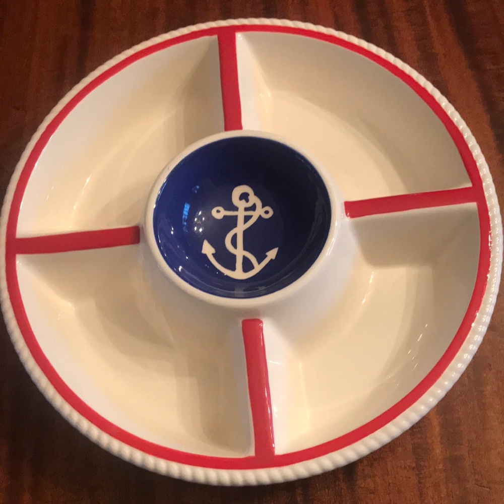 Chip/Dip Serving Bowl- Nautical Design by dei Dennis East